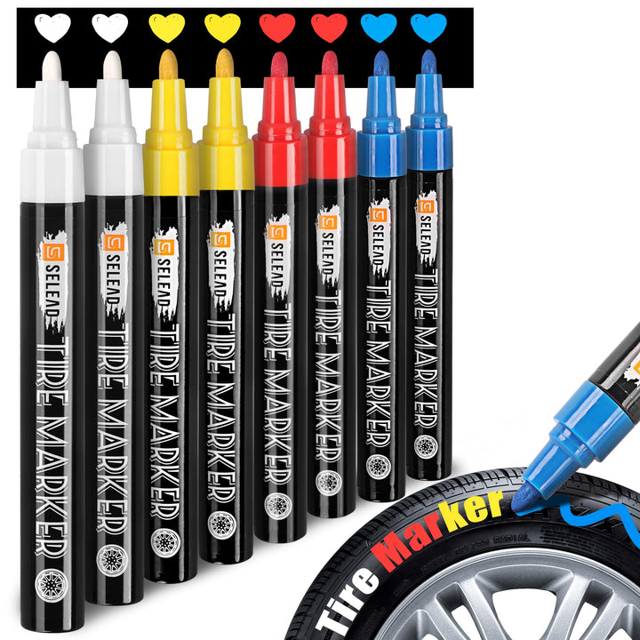 SELEAD front packaging showing eight colored markers, clear product overview benefit