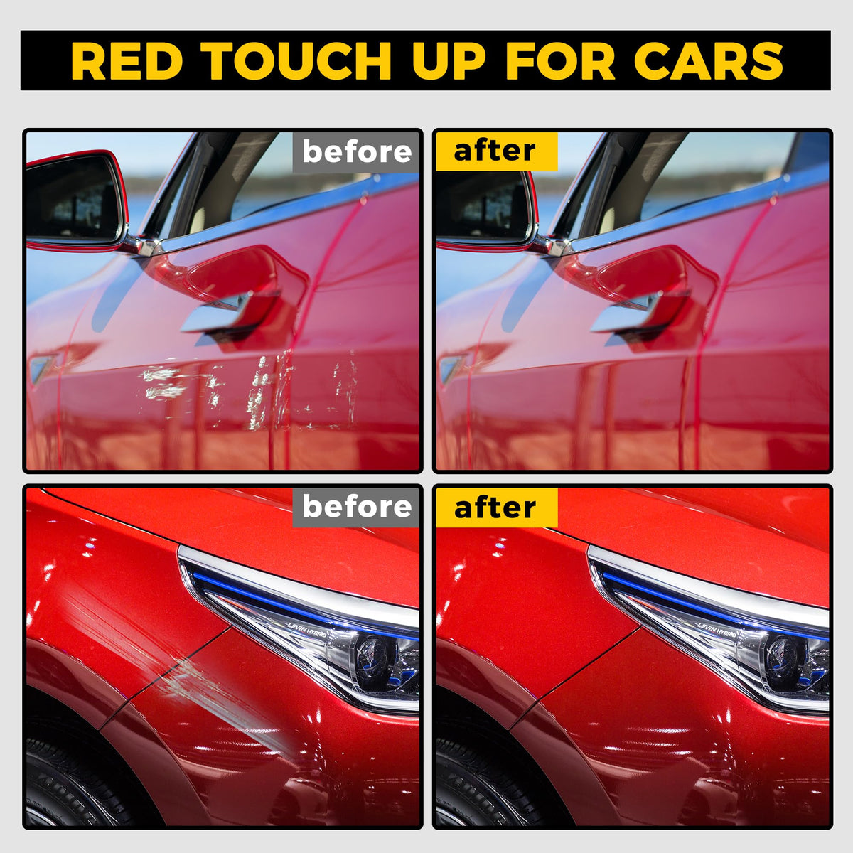 SELEAD red marker drawing bold accents on rubber for durable color and contrast