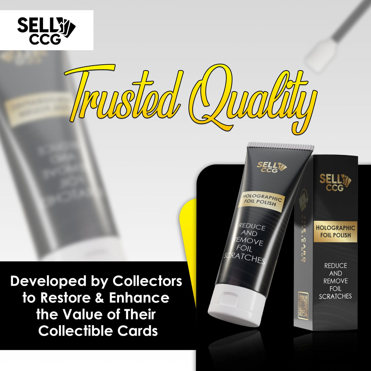 SellCCG framed card in lifestyle scene showcasing renewed foil appearance