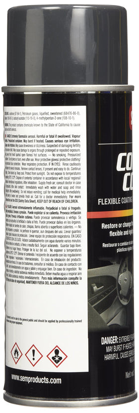 SEM 15303 aerosol can next to ruler showing 12 fl. oz. size and portability benefit