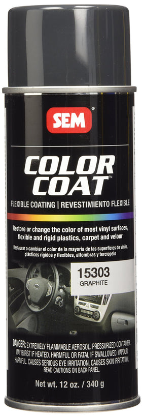 SEM 15303 graphite color coat front can view showing label and finish benefit