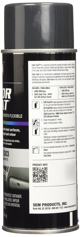 SEM graphite spray texture close-up showing smooth consistent coverage benefit