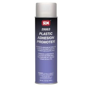 SEM 39863 aerosol can front view showing label and quick adhesion benefit