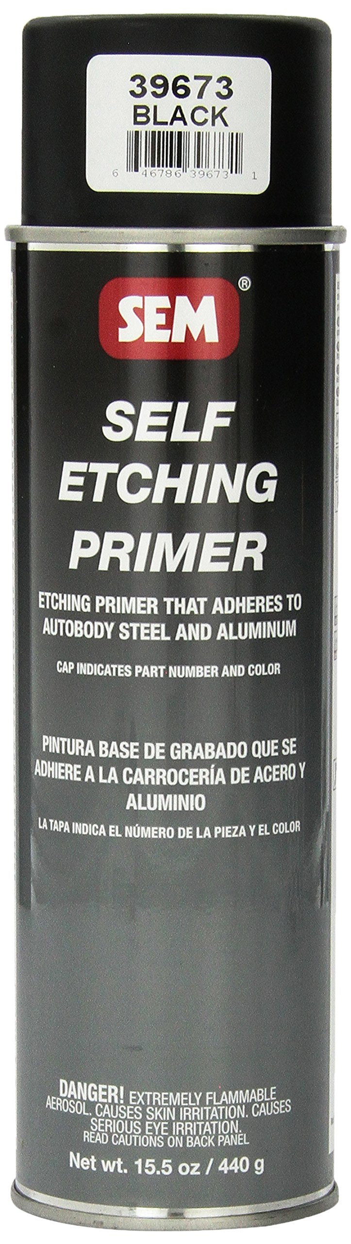 SEM self etching primer aerosol front view showing label and improved adhesion