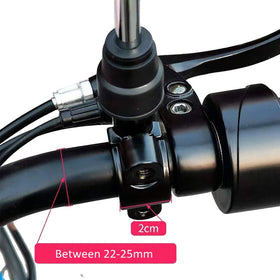 SEMIMO mirror mounted on scooter demonstrating improved rear awareness