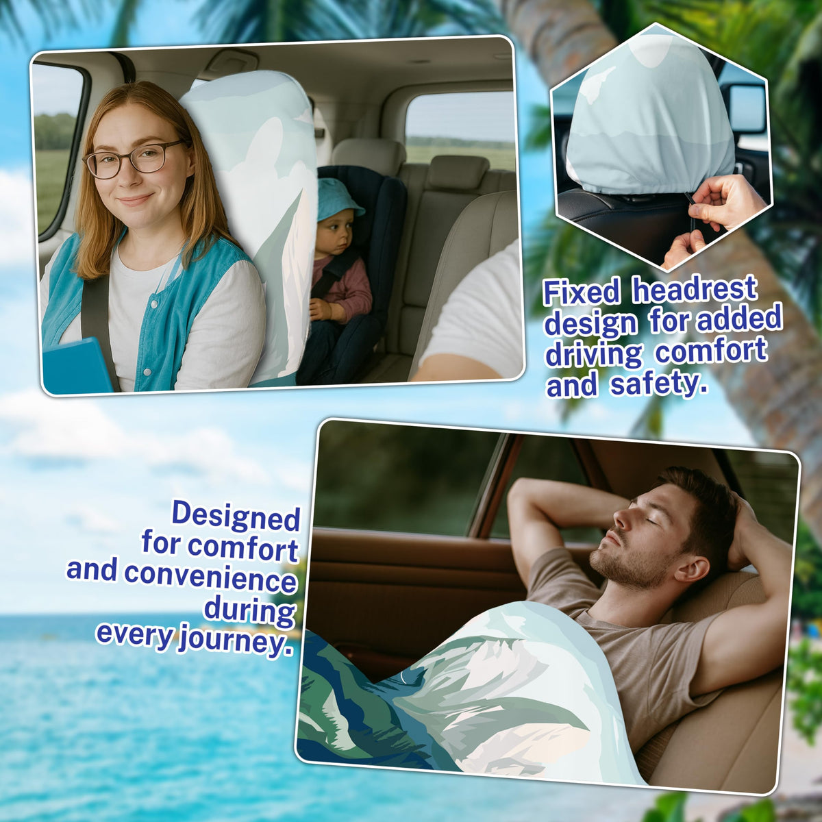 Semtomn towel cover in car lifestyle scene keeps seats dry after gym