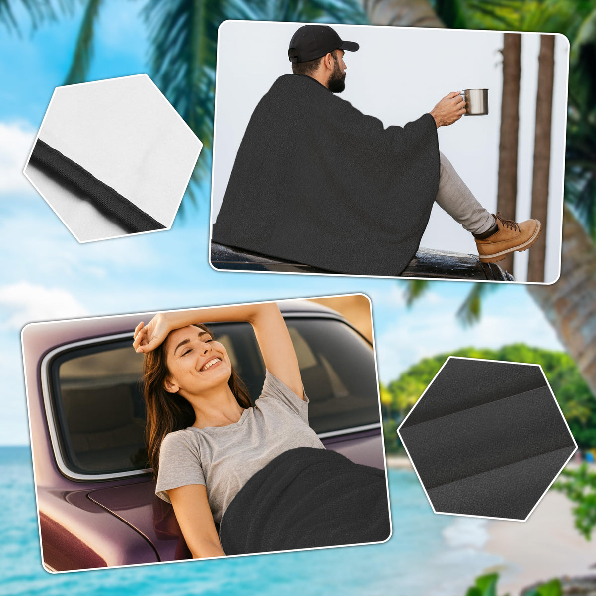 Semtomn cover on seat near steering wheel demonstrating size and fit