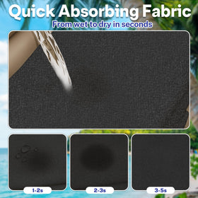 Semtomn water beading on surface illustrating waterproof spill resistance