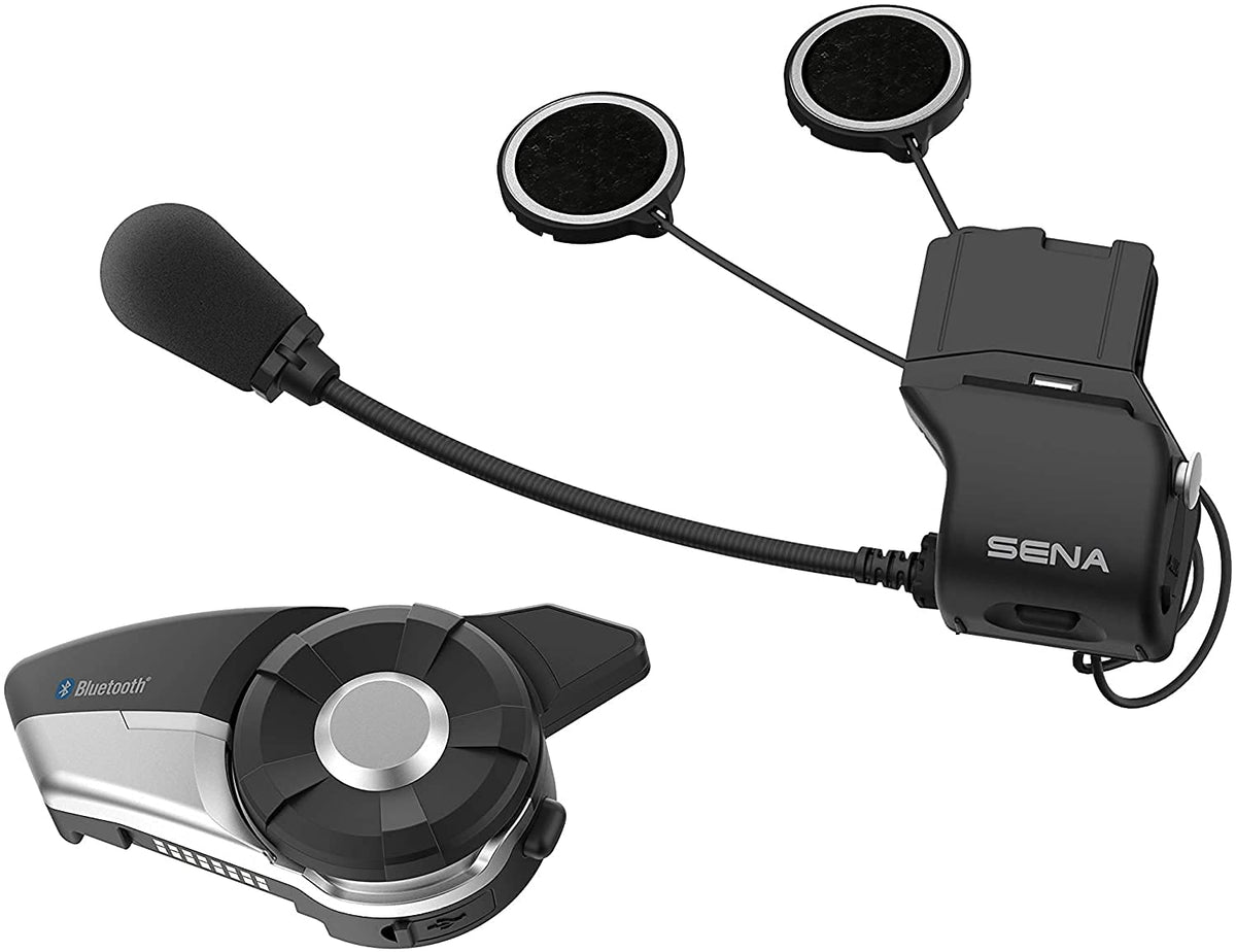Sena 20S EVO installed in helmet for discreet, secure audio