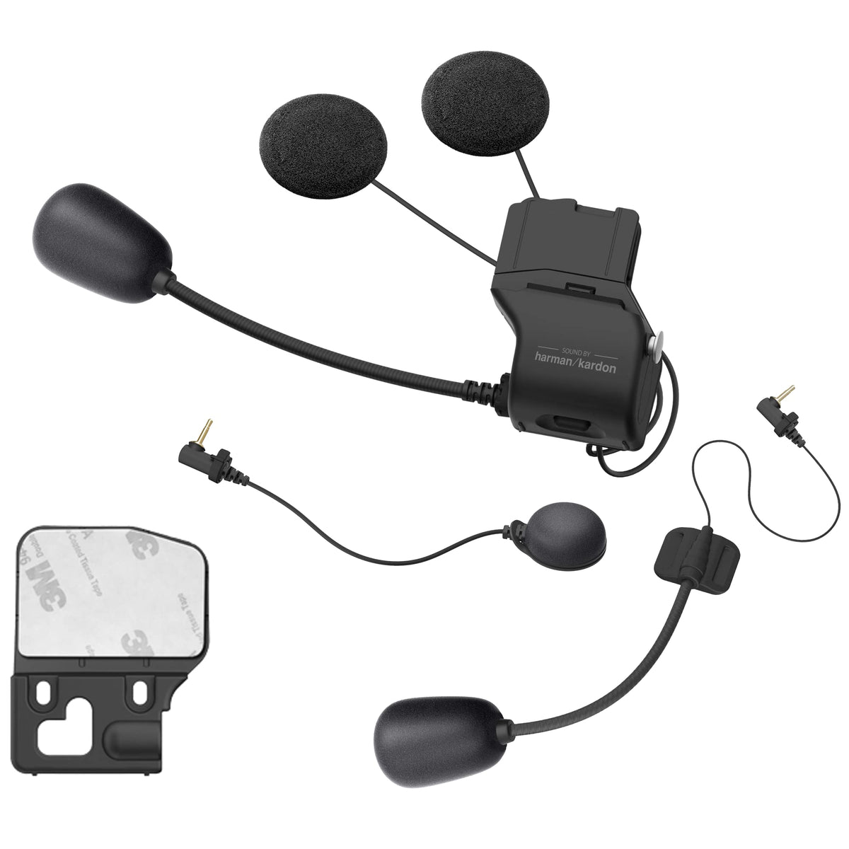Sena 50S clamp kit front view showing sleek black housing and easy mount benefit