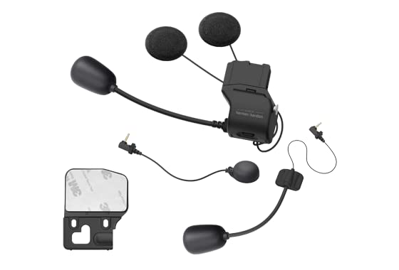 Sena 50S speaker and microphone closeup highlighting Harman Kardon design and clearer audio