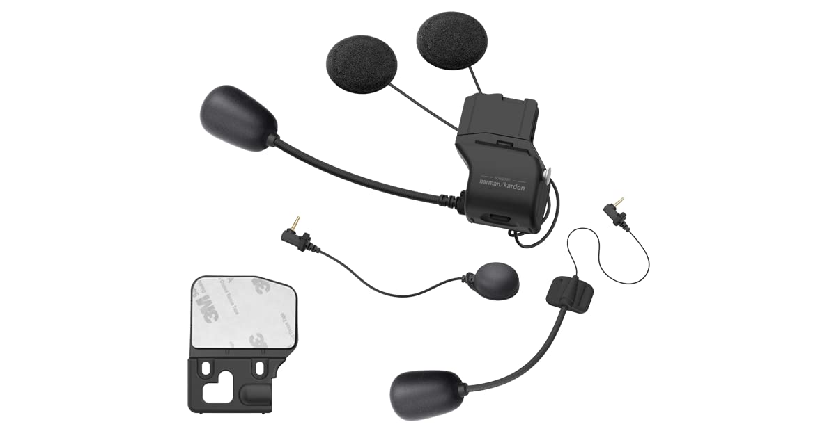 Sena clamp kit front view showing included parts and easy installation benefit