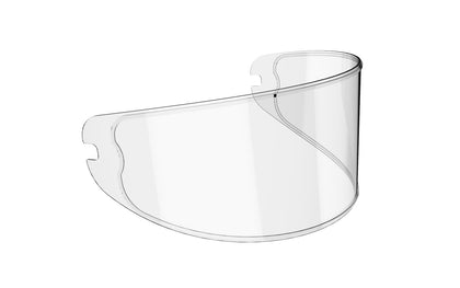 Sena Pinlock insert on OUTRUSH R visor front view showing clear vision benefit
