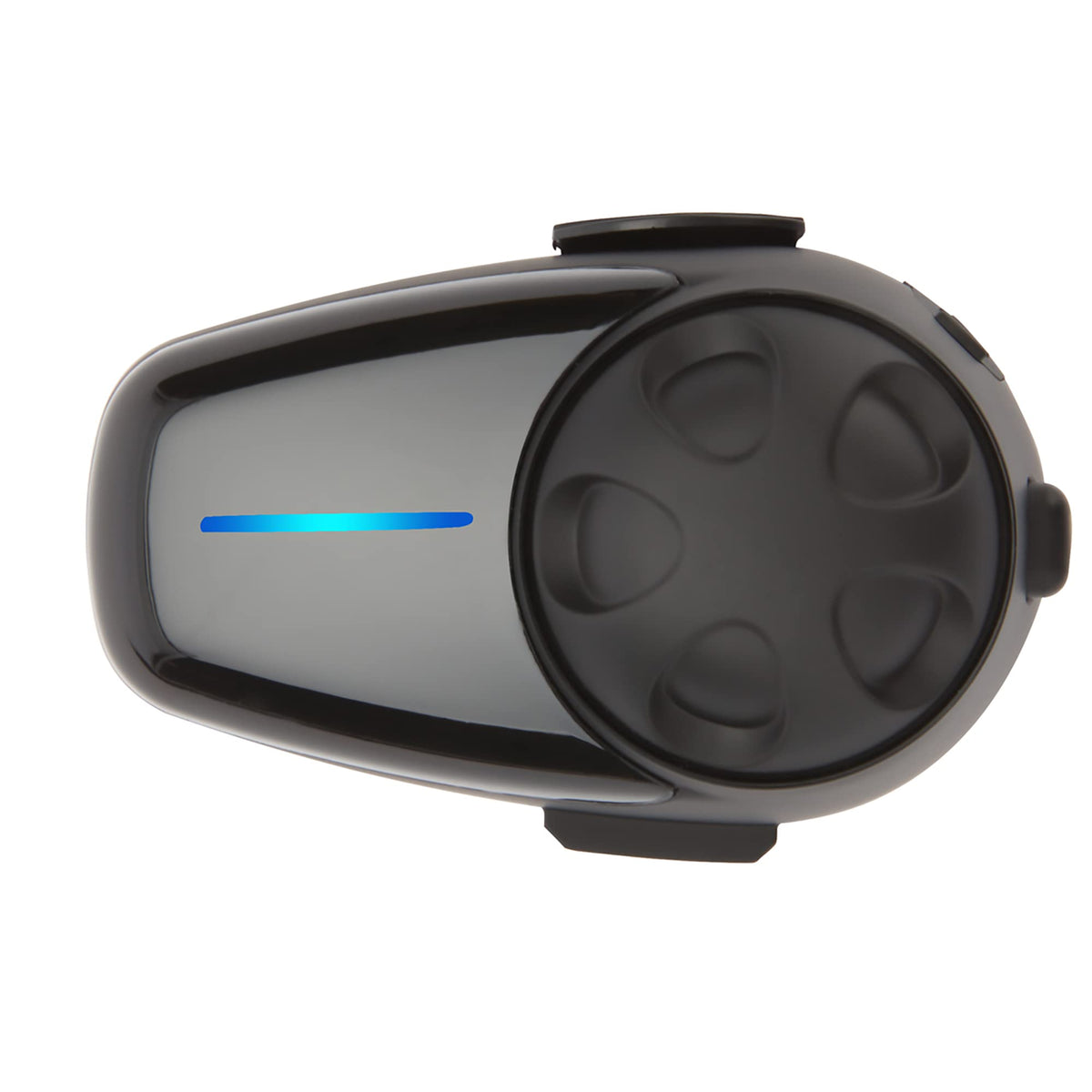 Sena SMH10 front view showing compact communicator and clear labeling for quick identification