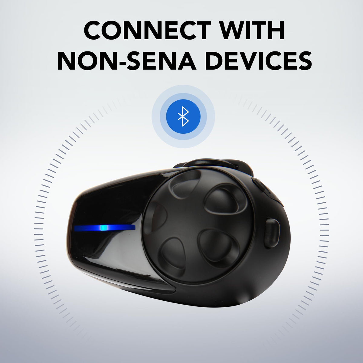 Sena SMH10 speaker and microphone close-up demonstrating audio components and improved clarity
