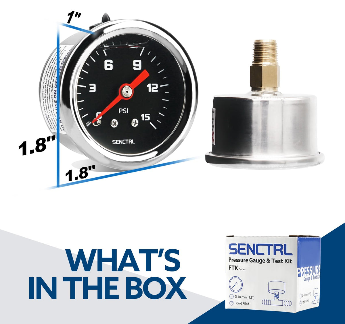 senctrl adapter and O-rings kit display for leak‑free 3/8" fuel line connection benefit