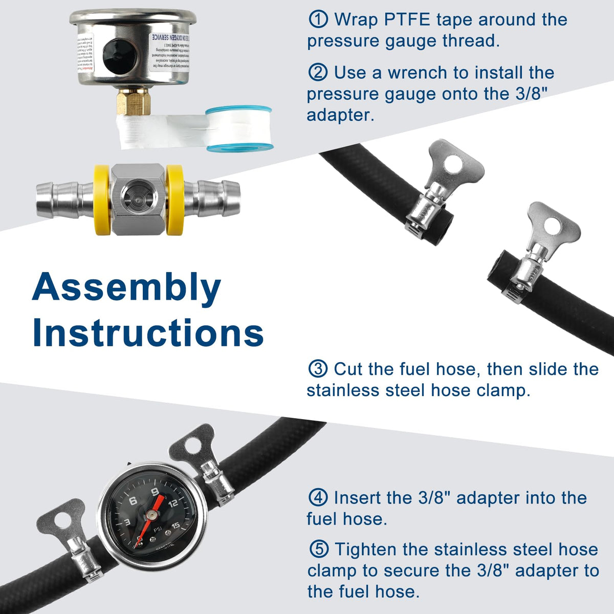 senctrl installed on motorcycle fuel line demonstrates easy on‑vehicle fitting benefit
