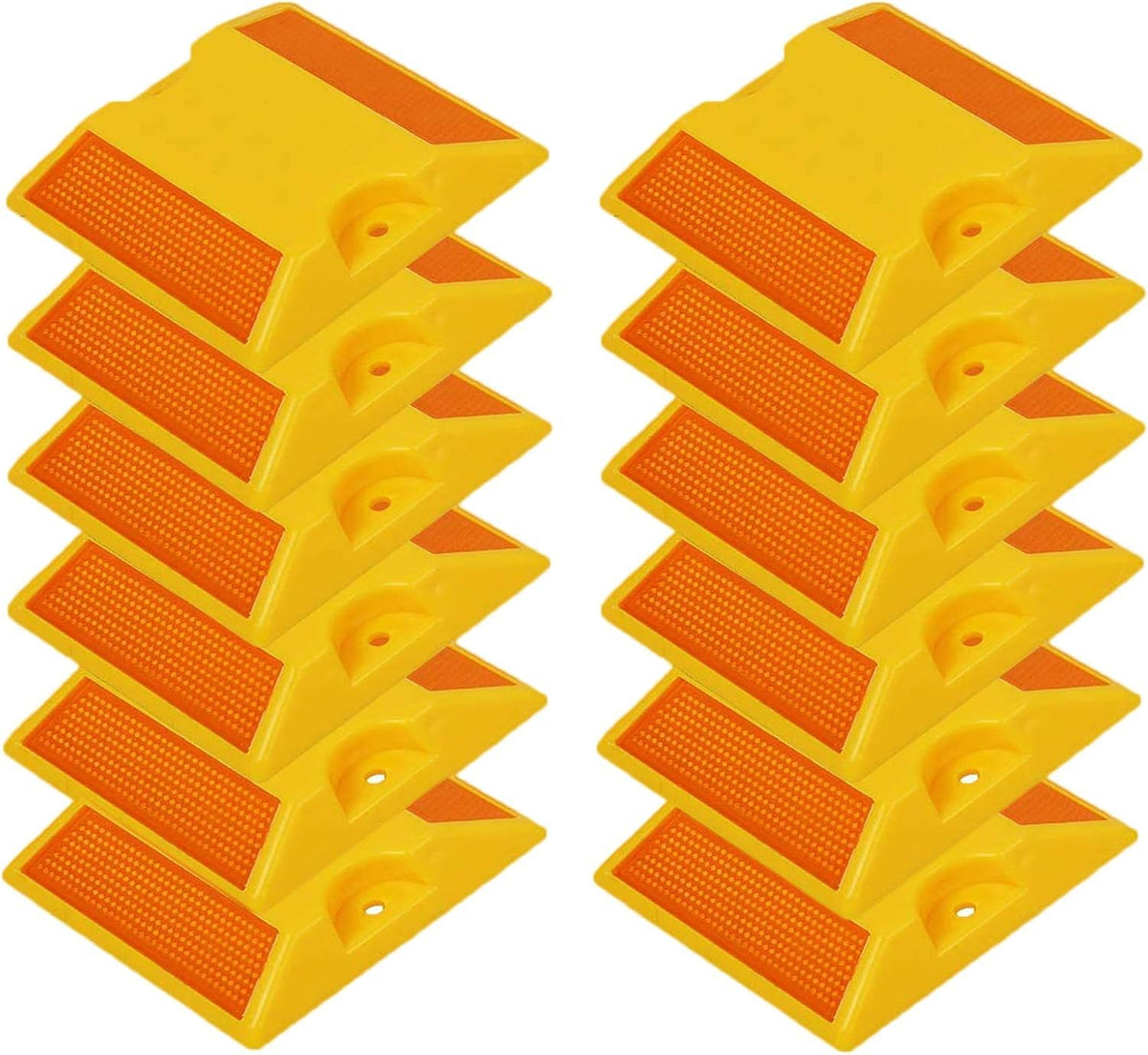SENENQU front view of 12-pack reflectors showing compact packaging and visibility benefits