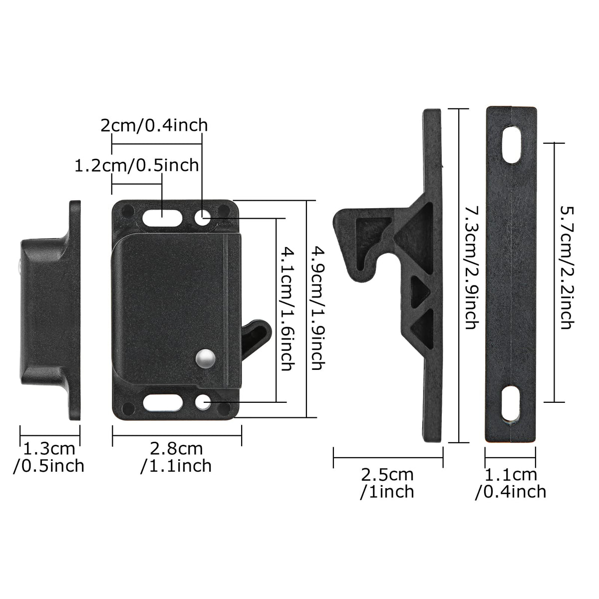 SENENQU mounted on RV cabinet demonstrating secure closure benefit