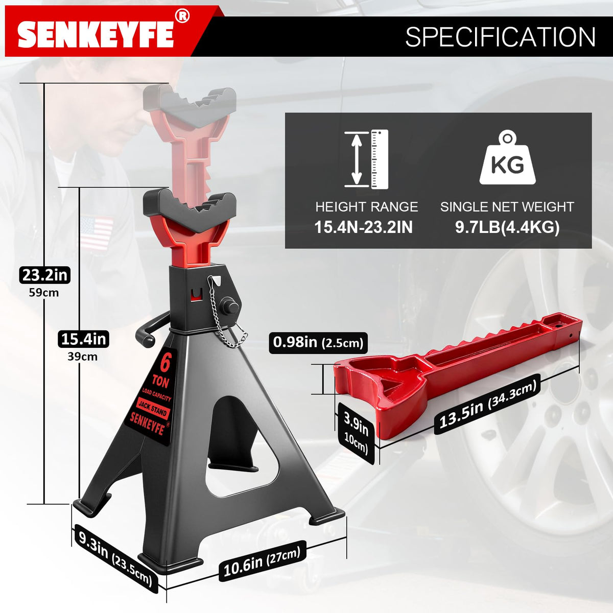SENKEYFE double pin locking mechanism close view adding redundant safety