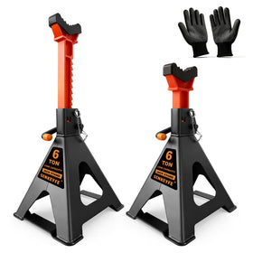 SENKEYFE front view of pair of jack stands showing stability and capacity