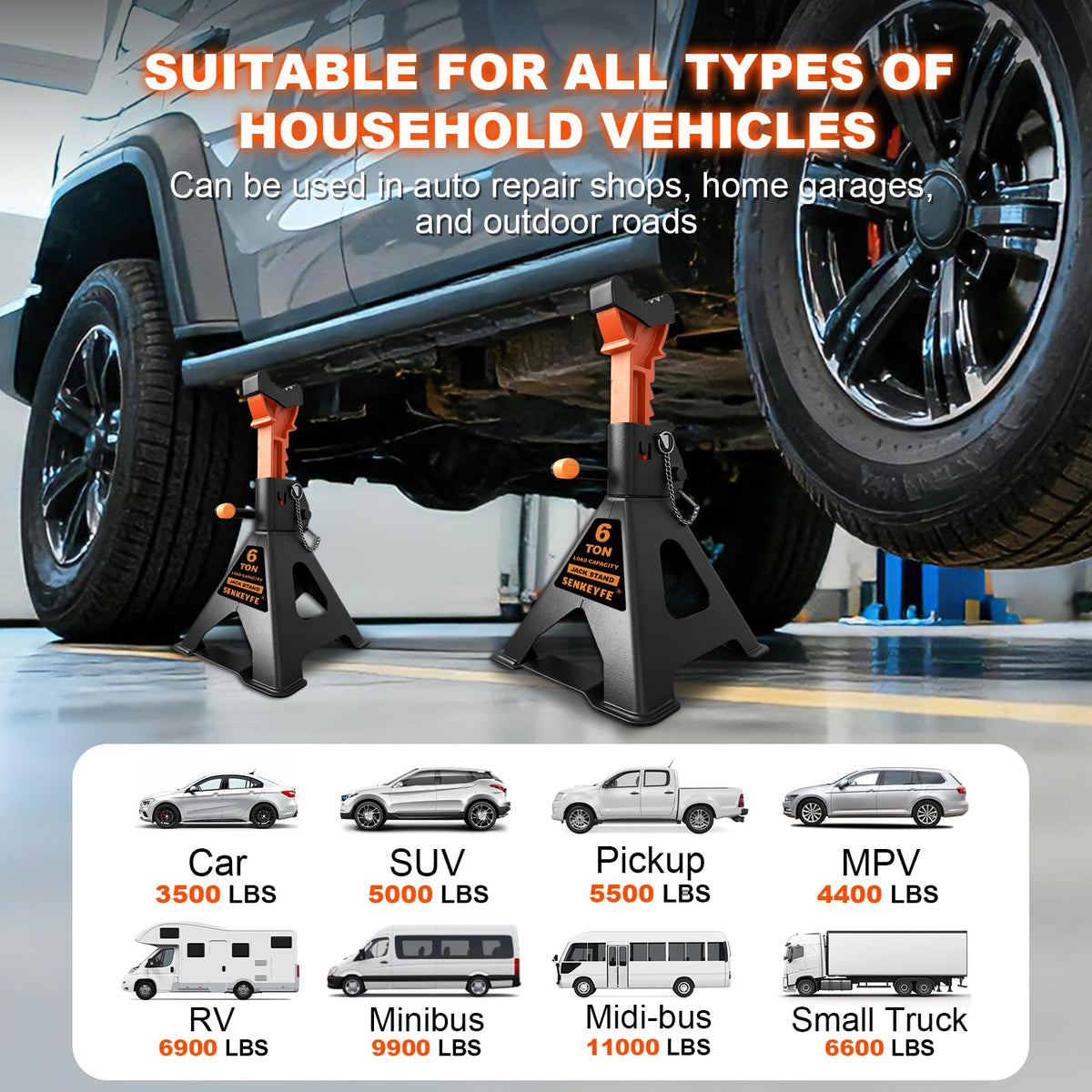 SENKEYFE height adjustment scale close-up for precise lift setting and safety
