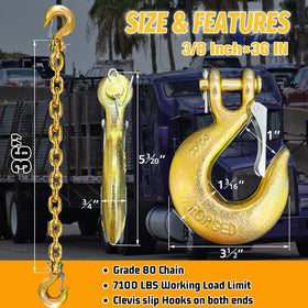 SENKEYFE clevis safety hook close-up showing secure attachment benefit