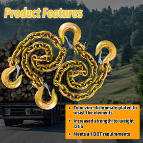 SENKEYFE chain connected to trailer hitch showing dependable secondary safety