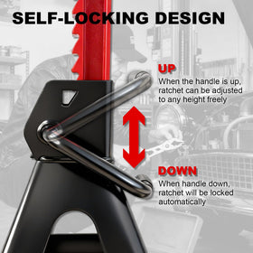 SENKEYFE jack stand in use under an SUV delivering safe support