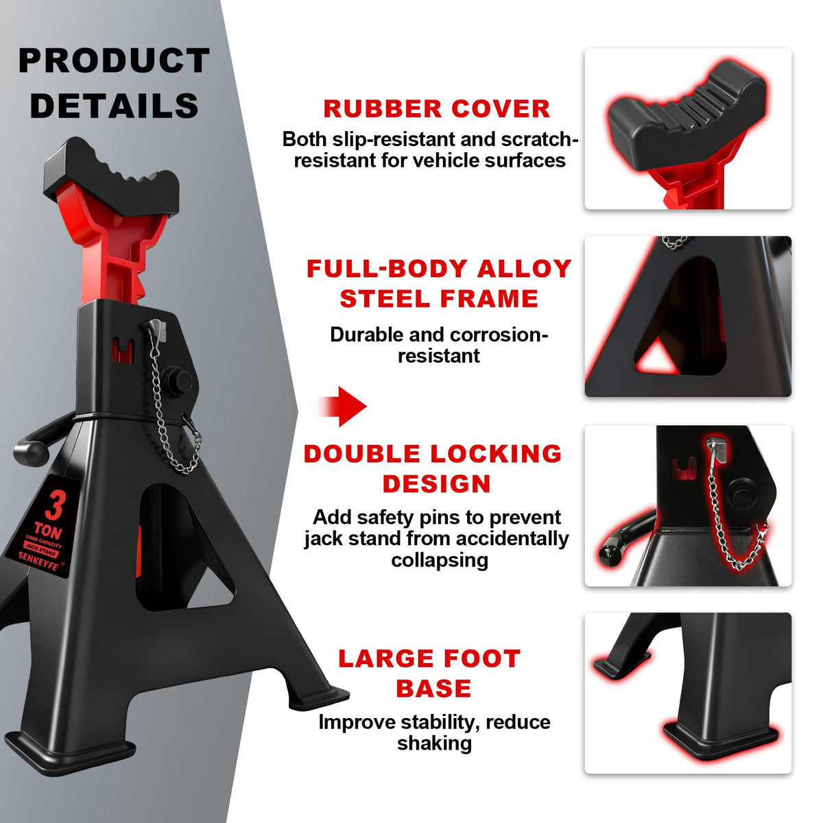 SENKEYFE close-up of rubber saddle protecting vehicle paint and frame