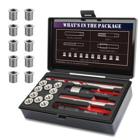 SENNMONN front packaging showing complete M8x1.25 repair kit and tools for reliable repairs
