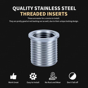 SENNMONN single insert seated in metal demonstrating durable reinforced thread benefit