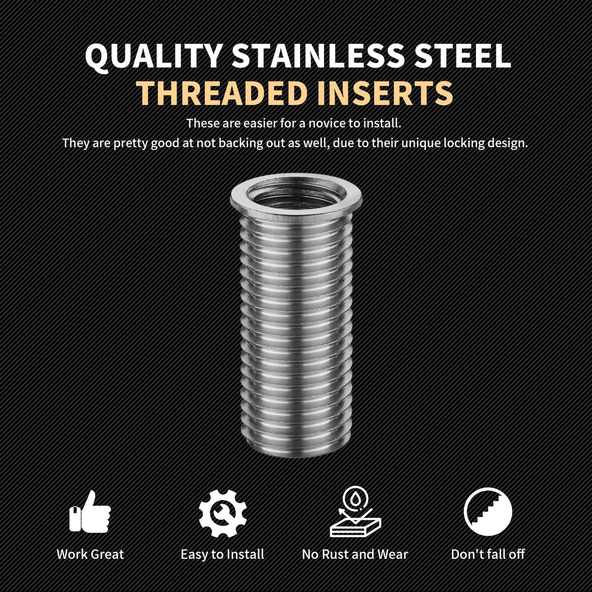 SENNMONN insert stack scale comparison illustrating insert length and size