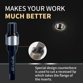 SENNMONN with bolt beside insert showing scale and correct bolt fit benefit