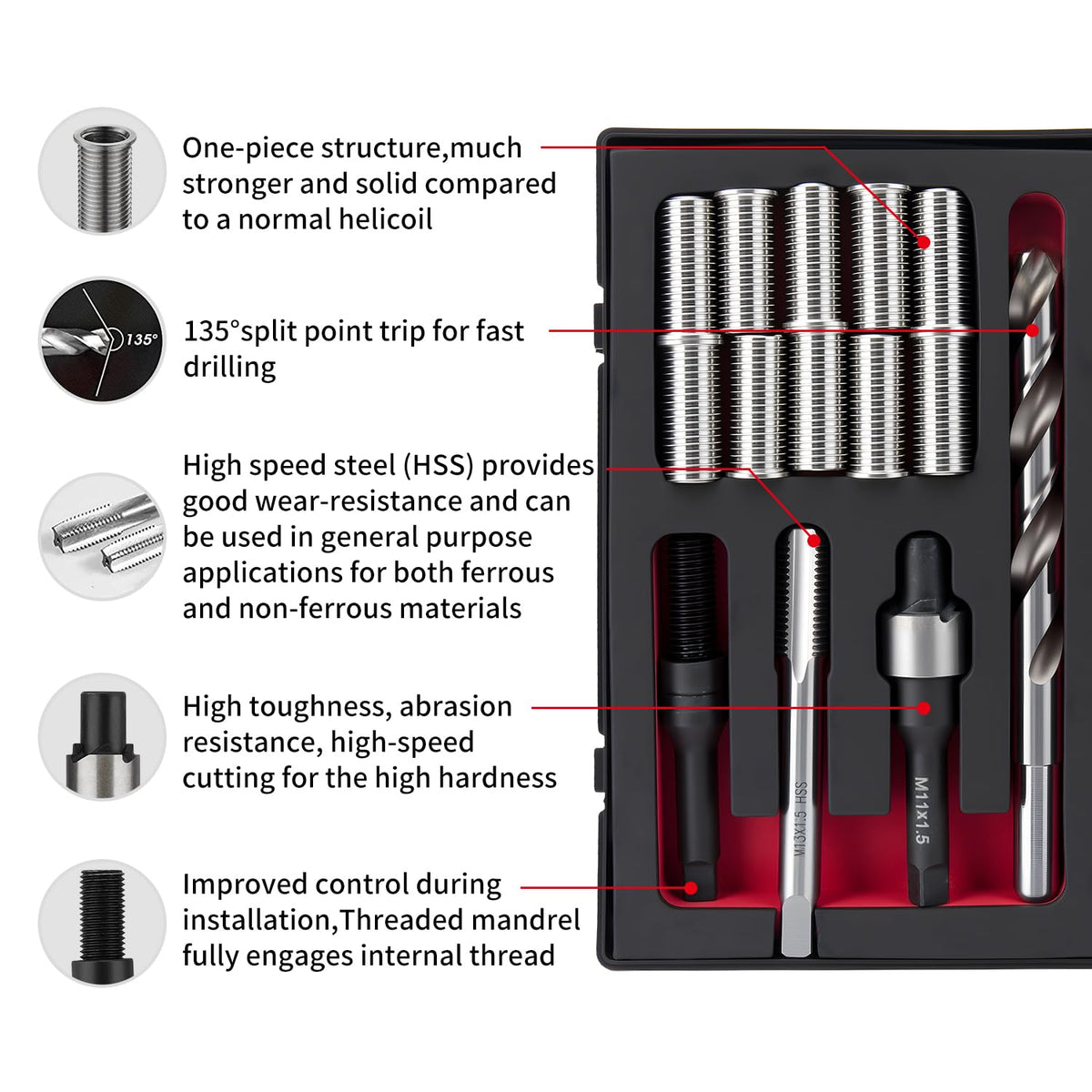 SENNMONN tool layout in foam case for organized storage and quick access