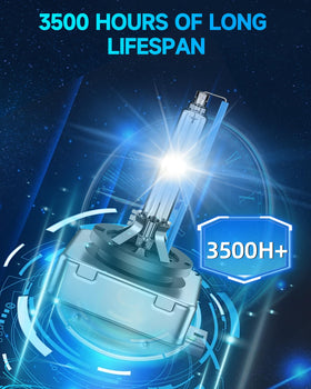 SENROBO beam pattern on road illustrating brighter extended visibility