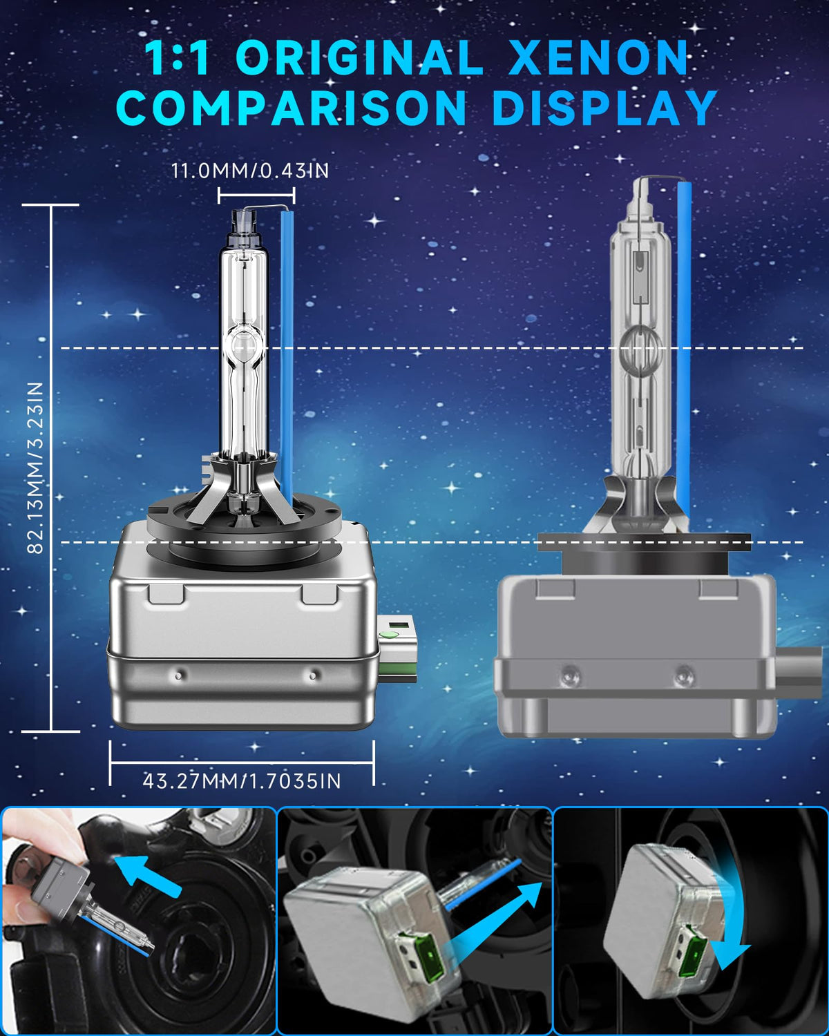 SENROBO D3S next to a hand for scale, illustrating exact fitment benefit