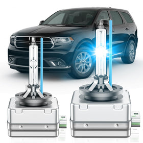 SENROBO front packaging showing D3S bulb pair and fitment details, quick identification benefit