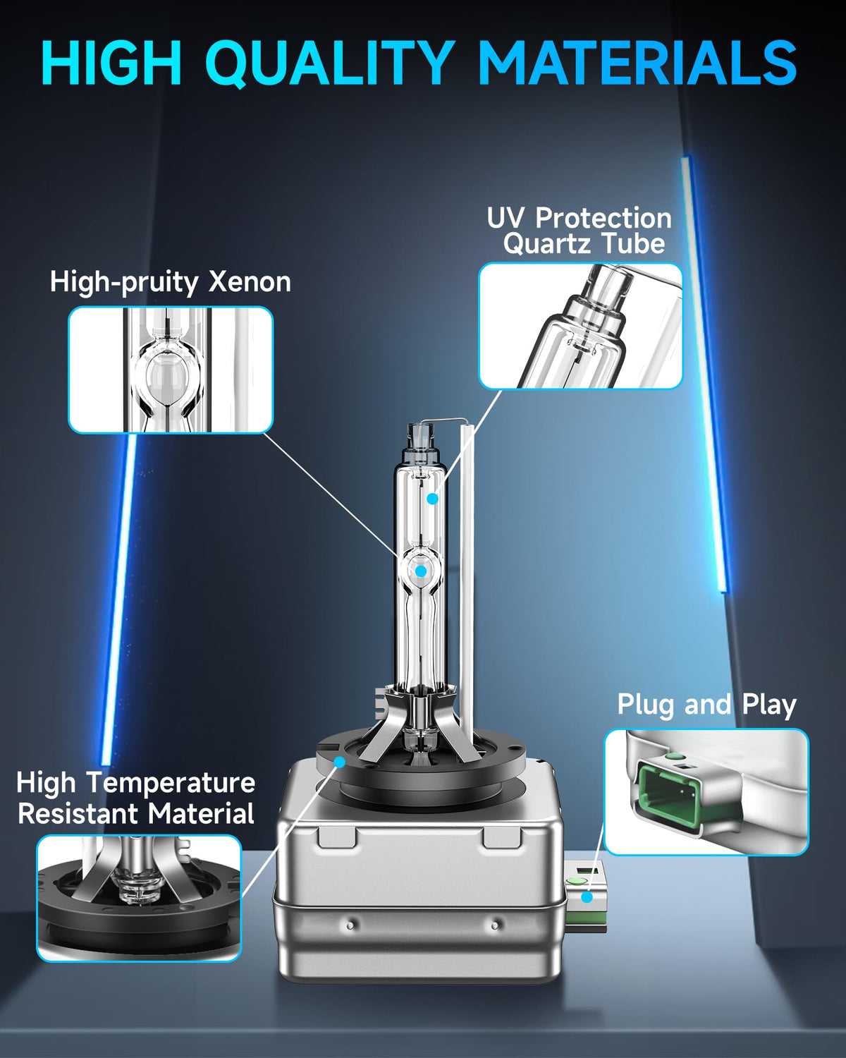 SENROBO bulb installed in Jeep headlight demonstrating improved visibility