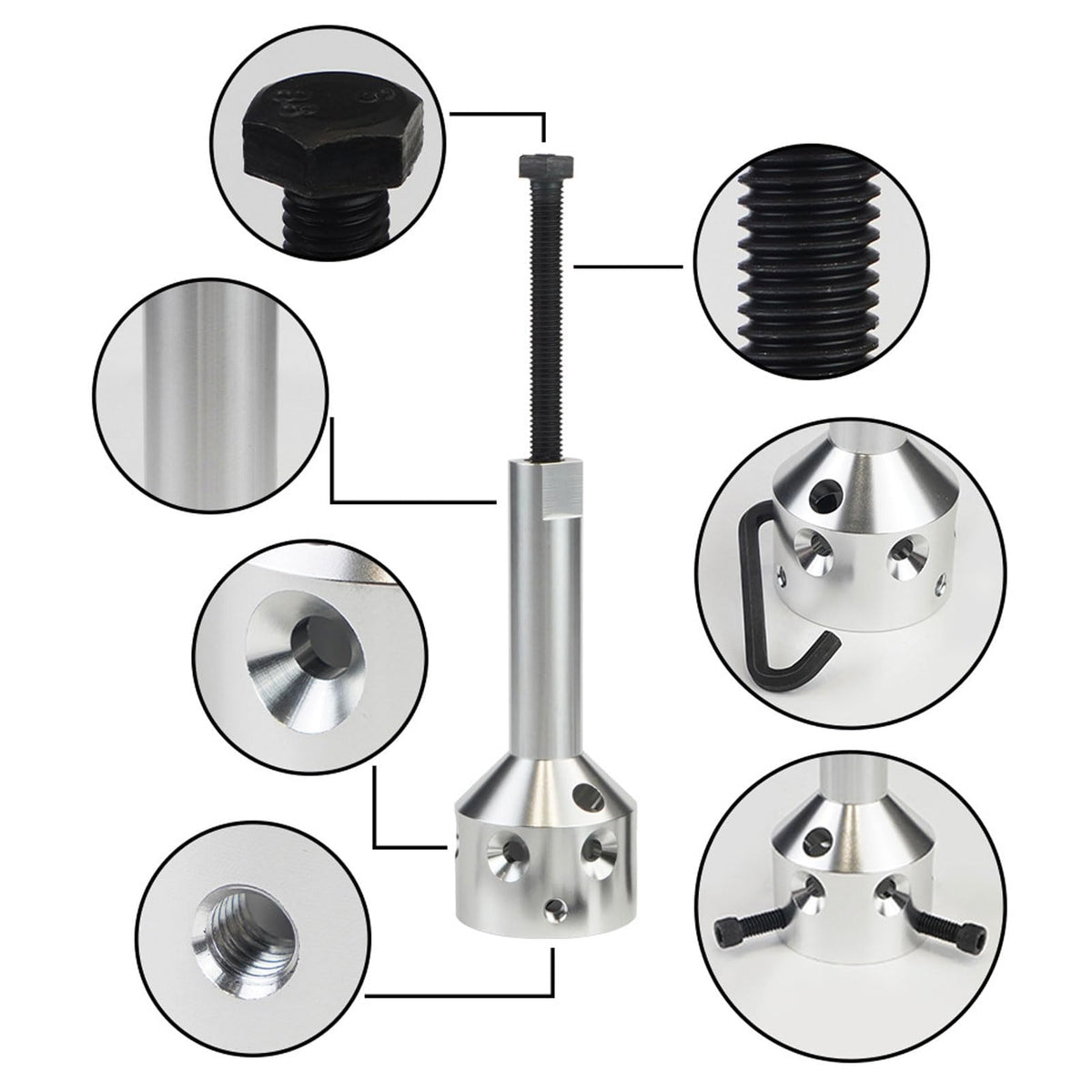Sensible Products UP-1 pull rods detail distributing even pressure on hub