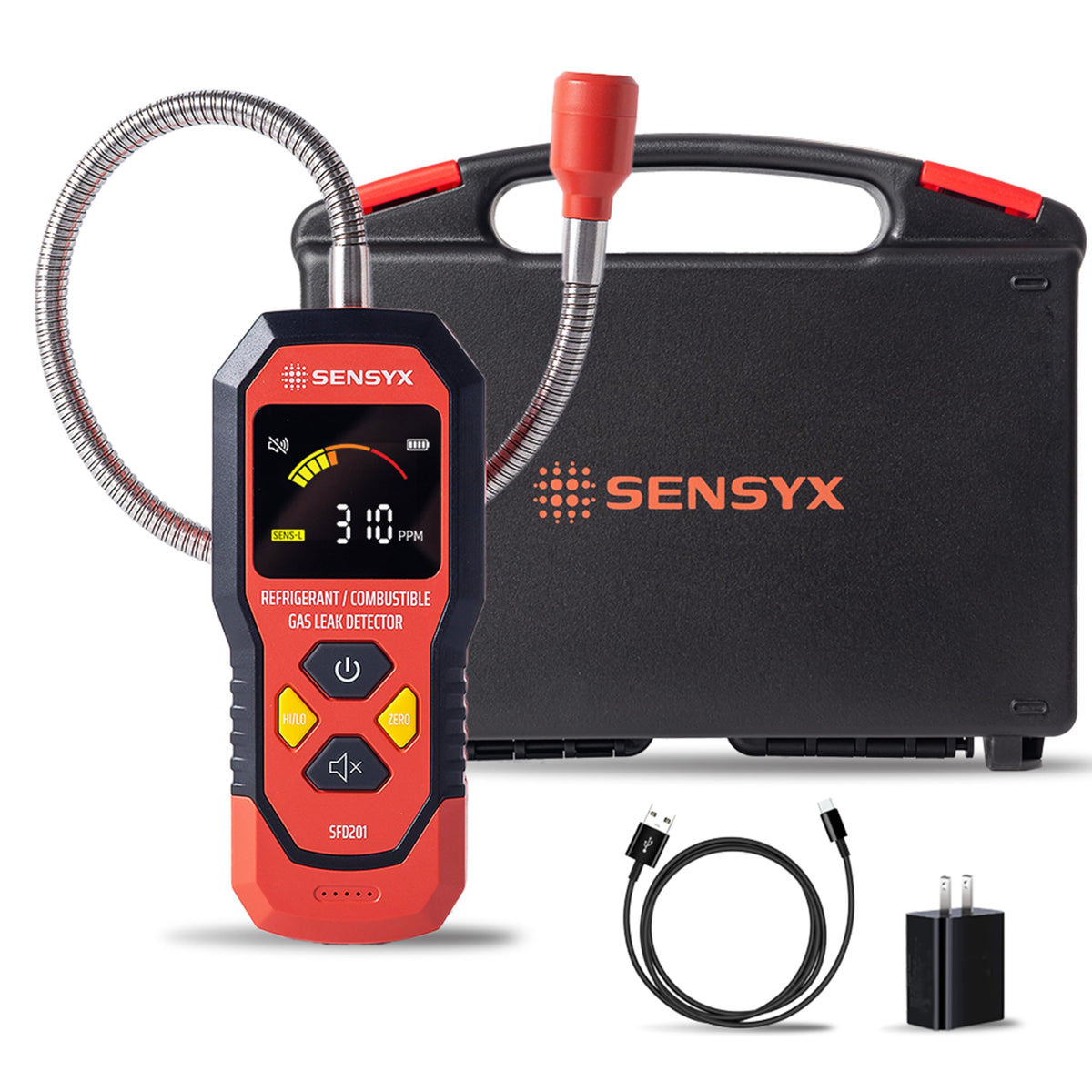 SENSYX front view of detector showing compact portable design and ease of handling