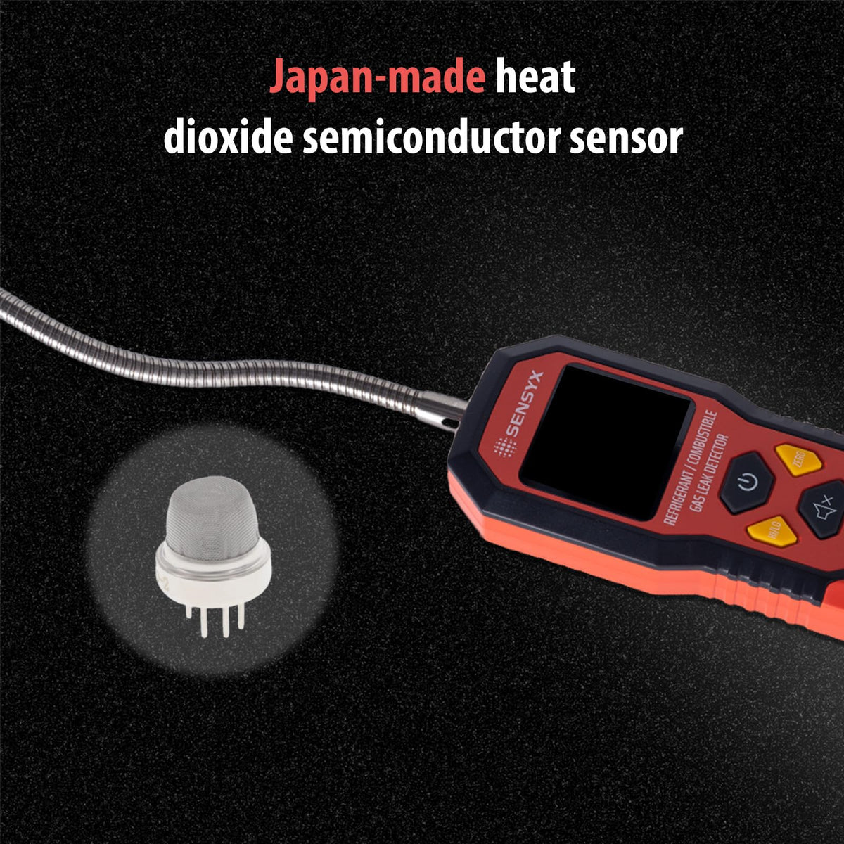 SENSYX large color LCD screen displaying leak level for quick visual readings