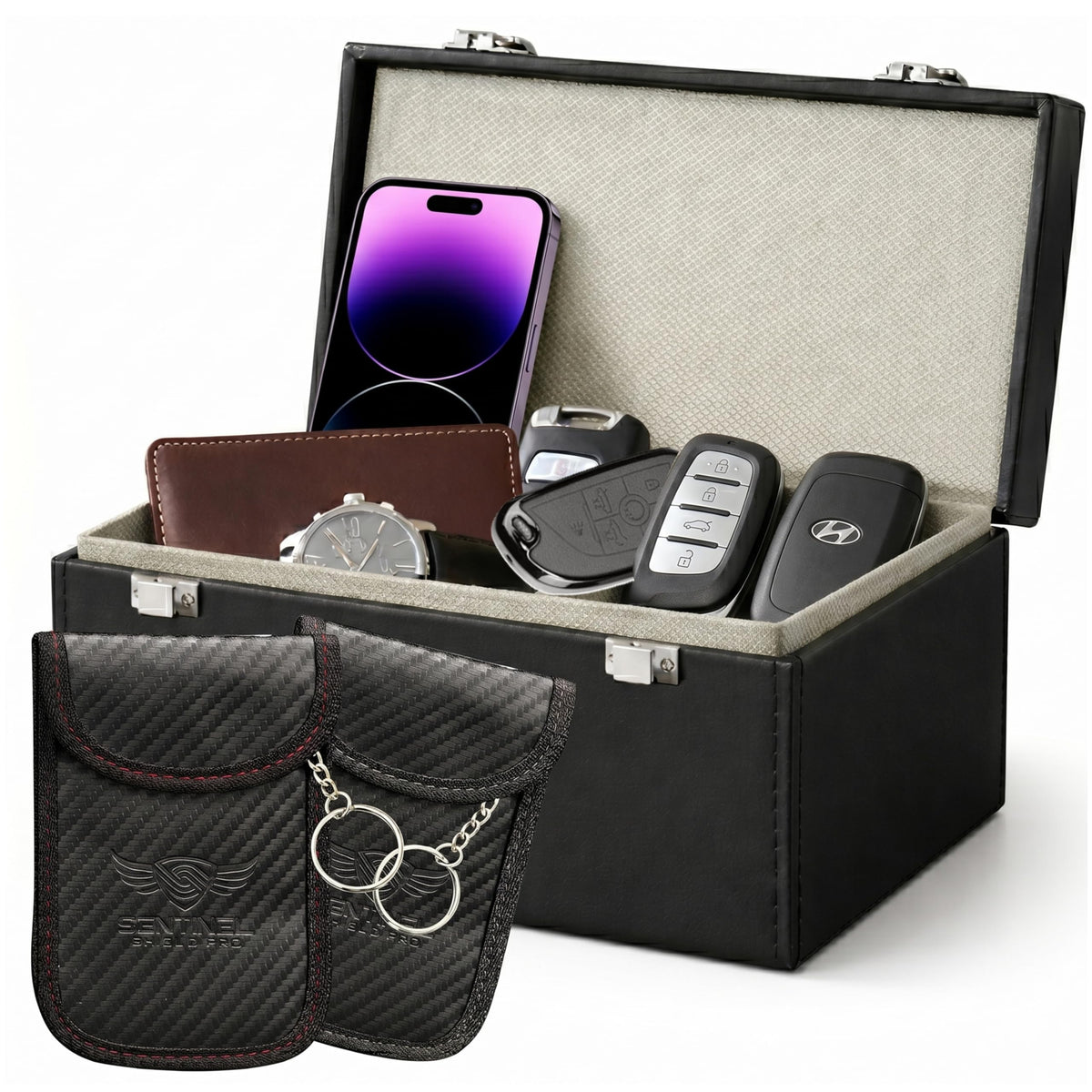 Sentinel Shield Pro front view box showing premium design and home protection benefit