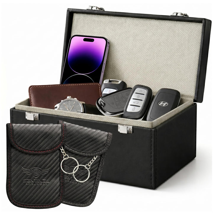Sentinel Shield Pro front view box showing premium design and home protection benefit