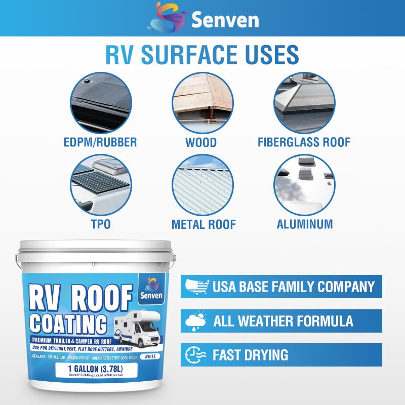 SENVEN being rolled on an RV roof demonstrating easy DIY application