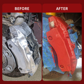 SENVEN painted caliper installed on wheel demonstrating visual upgrade