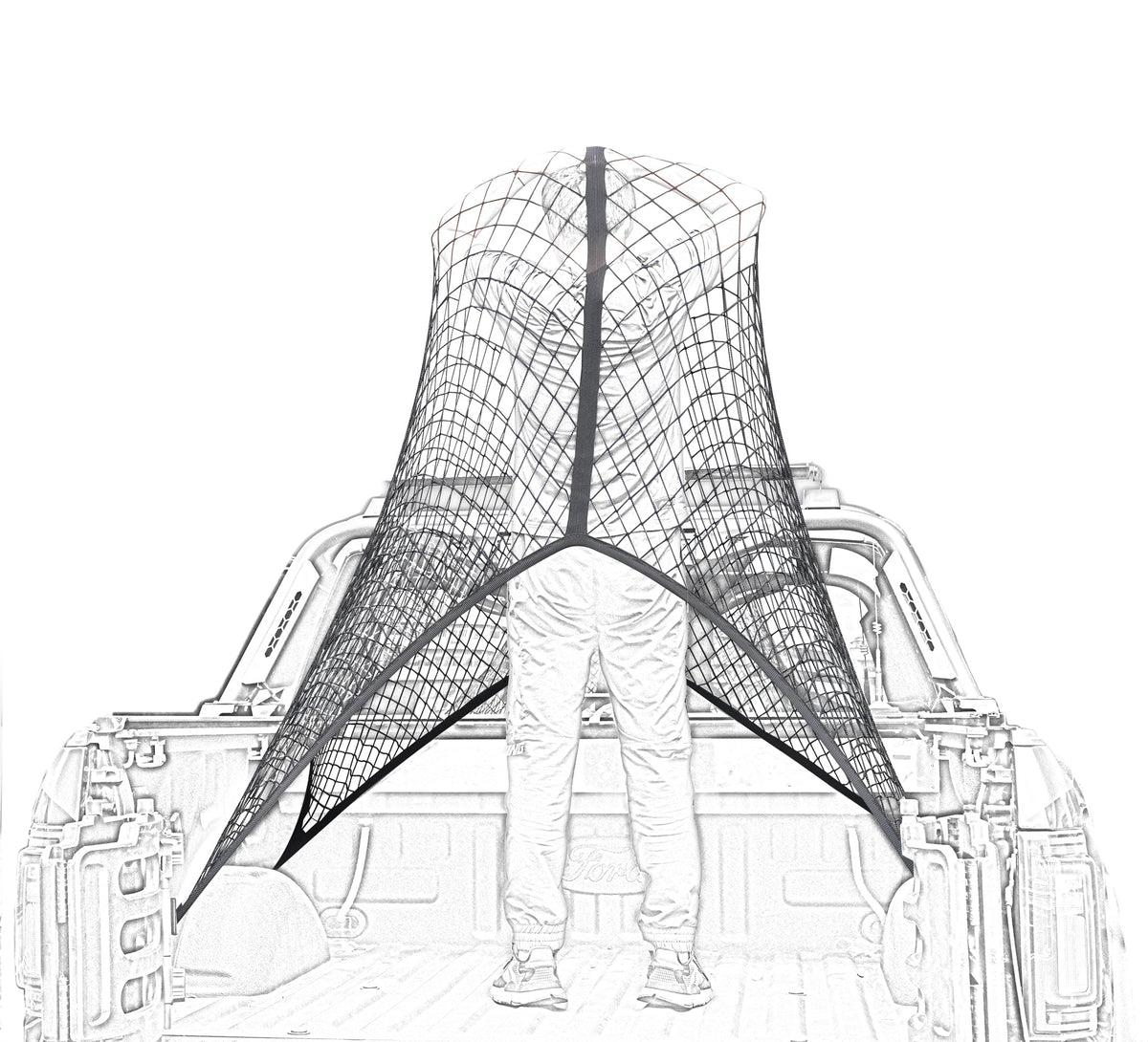 SENYAZON front view on truck bed showing secure load and easy visibility