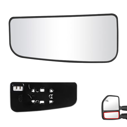 Senzeal front view of left lower towing mirror glass showing clear field of vision