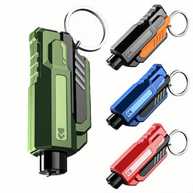 Seoulish front view of red keychain hammer showing compact design and quick access