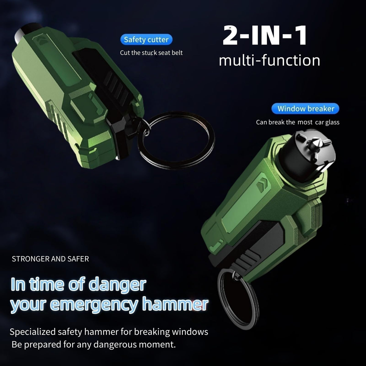 Seoulish keychain clipped to car visor, offers quick access benefit